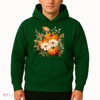 Pumpkin Fall Floral Festive Hoodie thumb 2