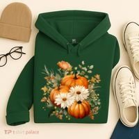Pumpkin Fall Floral Festive Hoodie thumb 4