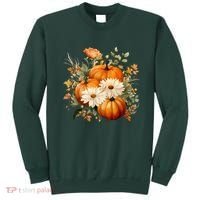 Pumpkin Fall Floral Festive Sweatshirt thumb 0