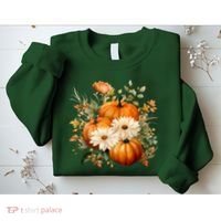 Pumpkin Fall Floral Festive Sweatshirt thumb 2