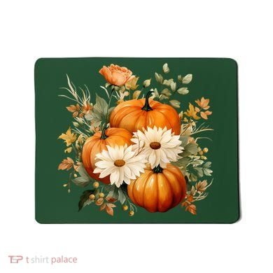Pumpkin Fall Floral Festive Mousepad