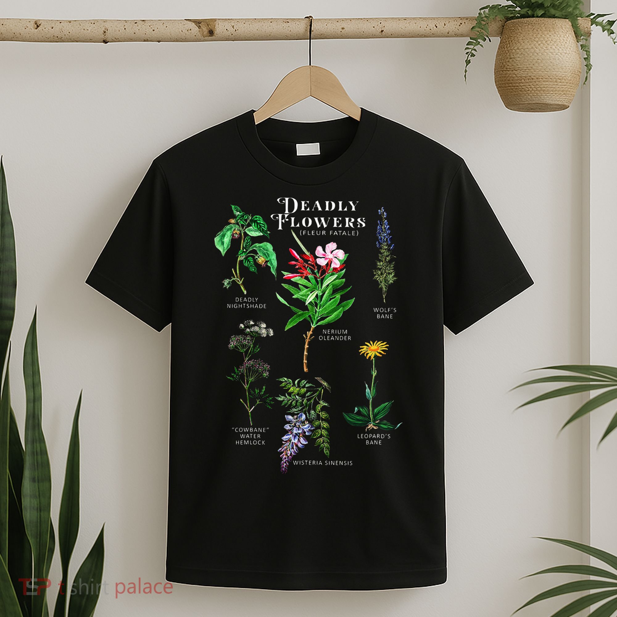 Poisonous Flowers Fleur Fatale Plant Halloween Gift T-Shirt