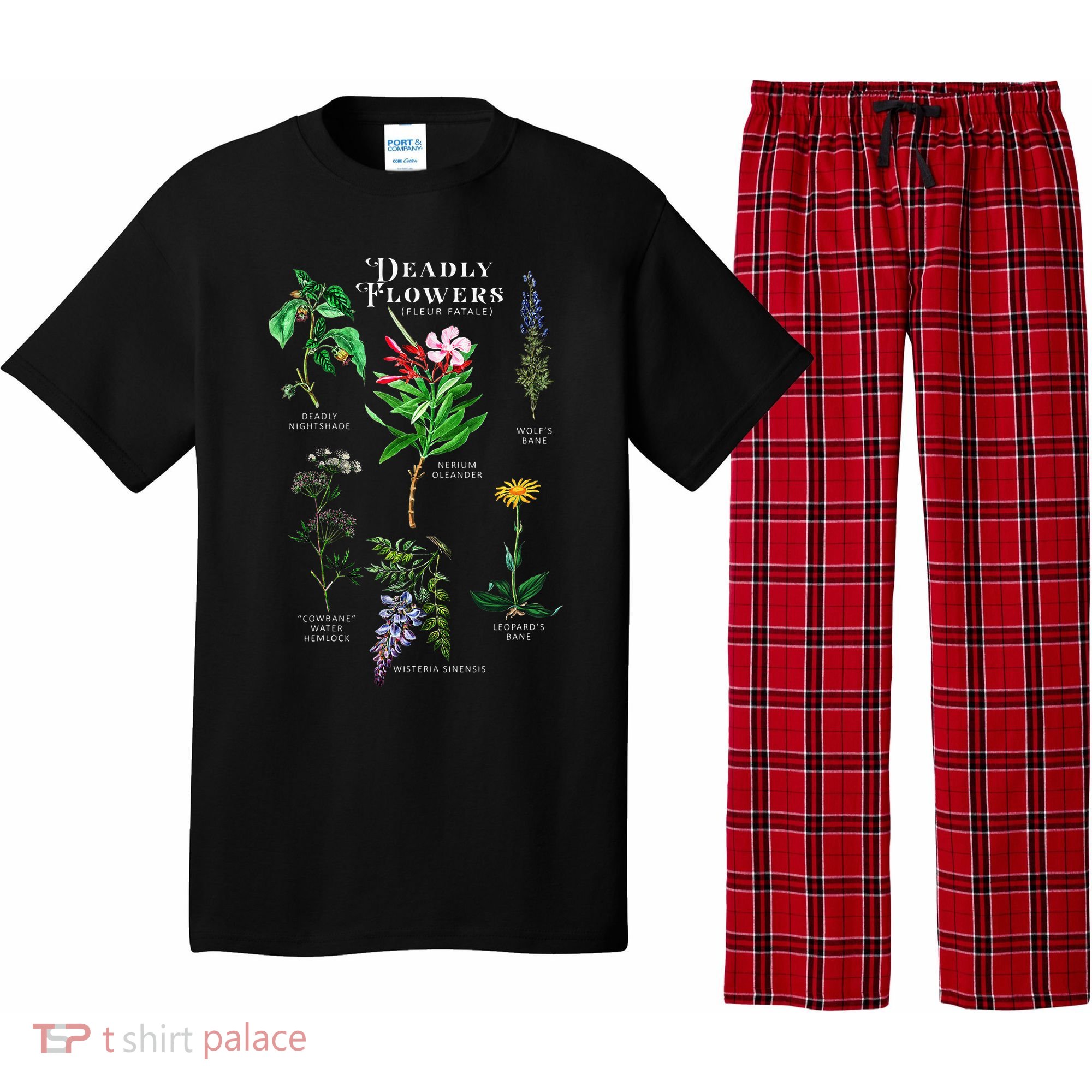 Poisonous Flowers Fleur Fatale Plant Halloween Gift Pajama Set