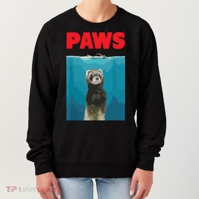Paws Ferret Funny Parody Ferret Lover Gift Women's Sweatshirt