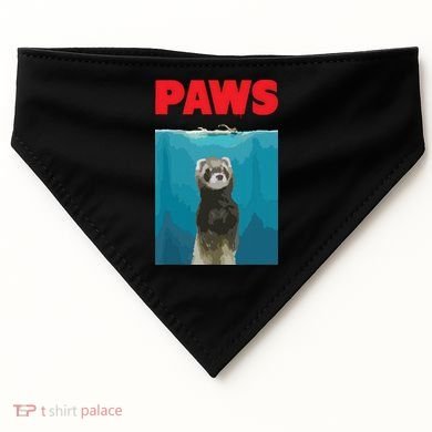 Paws Ferret Funny Parody Ferret Lover Gift USA-Made Doggie Bandana