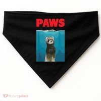 Paws Ferret Funny Parody Ferret Lover Gift USA-Made Doggie Bandana thumb 0