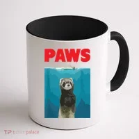 Paws Ferret Funny Parody Ferret Lover Gift Coffee Mug thumb 1