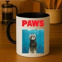 Paws Ferret Funny Parody Ferret Lover Gift Coffee Mug thumb 4