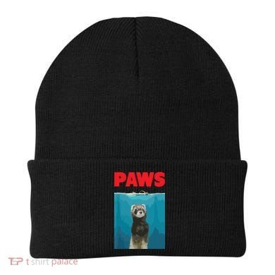Paws Ferret Funny Parody Ferret Lover Gift Beanie