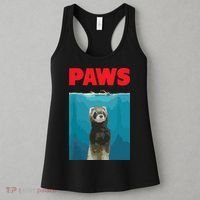 Paws Ferret Funny Parody Ferret Lover Gift Women's Tank Top thumb 3