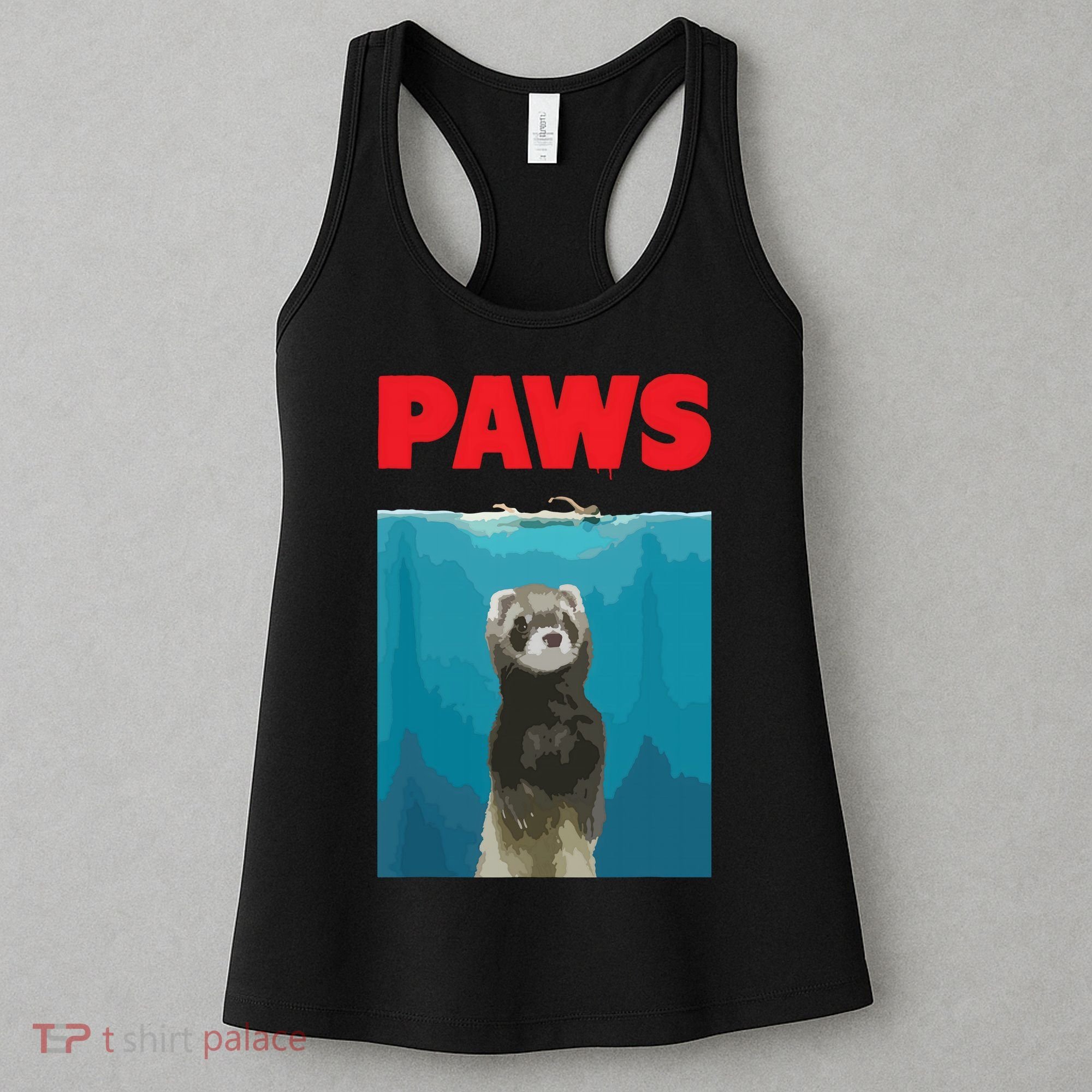 Paws Ferret Funny Parody Ferret Lover Gift Women's Tank Top