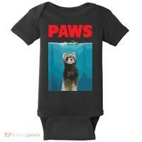 Paws Ferret Funny Parody Ferret Lover Gift Baby Bodysuit thumb 0