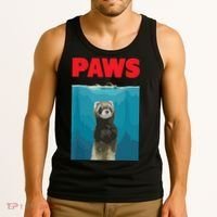 Paws Ferret Funny Parody Ferret Lover Gift Tank Top thumb 3