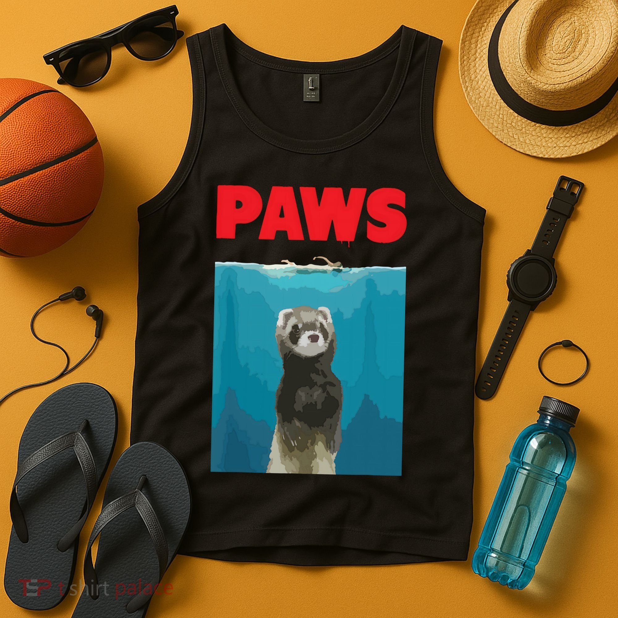 Paws Ferret Funny Parody Ferret Lover Gift Tank Top
