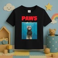 Paws Ferret Funny Parody Ferret Lover Gift Toddler T-Shirt thumb 3