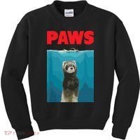 Paws Ferret Funny Parody Ferret Lover Gift Kids Sweatshirt thumb 0