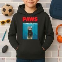 Paws Ferret Funny Parody Ferret Lover Gift Kids Hoodie thumb 2