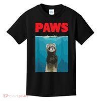 Paws Ferret Funny Parody Ferret Lover Gift Kids T-Shirt thumb 0