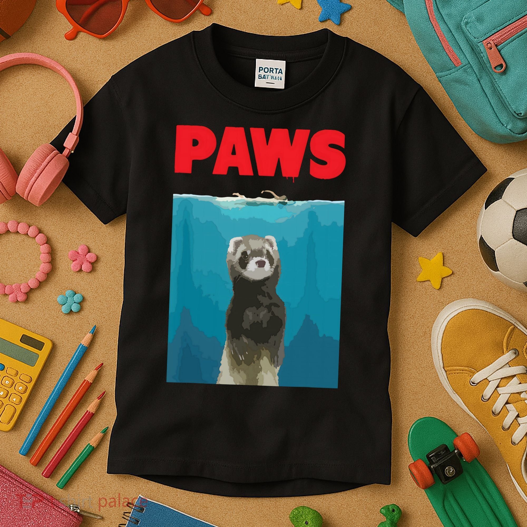 Paws Ferret Funny Parody Ferret Lover Gift Kids T-Shirt