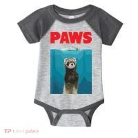 Paws Ferret Funny Parody Ferret Lover Gift Infant Baby Jersey Bodysuit thumb 0