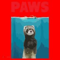 Paws Ferret Funny Parody Ferret Lover Gift Santa Hat thumb 1
