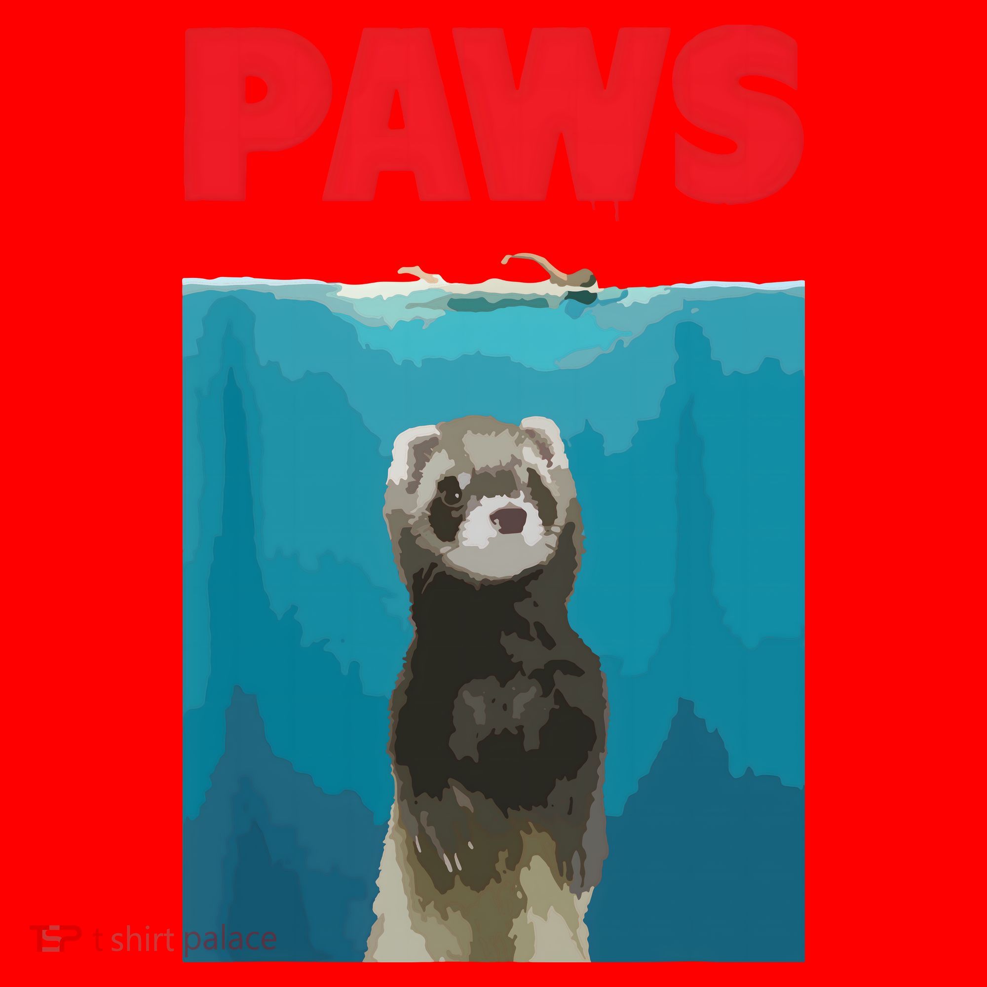 Paws Ferret Funny Parody Ferret Lover Gift Santa Hat
