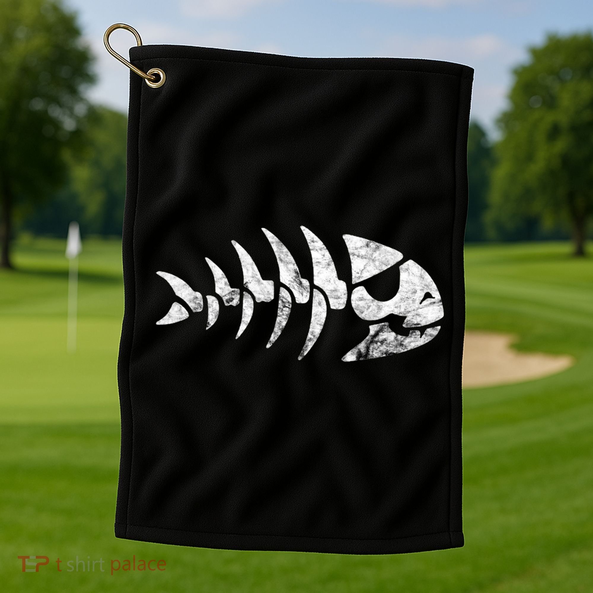 Pirate Fish Fsm Church Pastafarian Flying Spaghetti Monster Gift Golf Towel