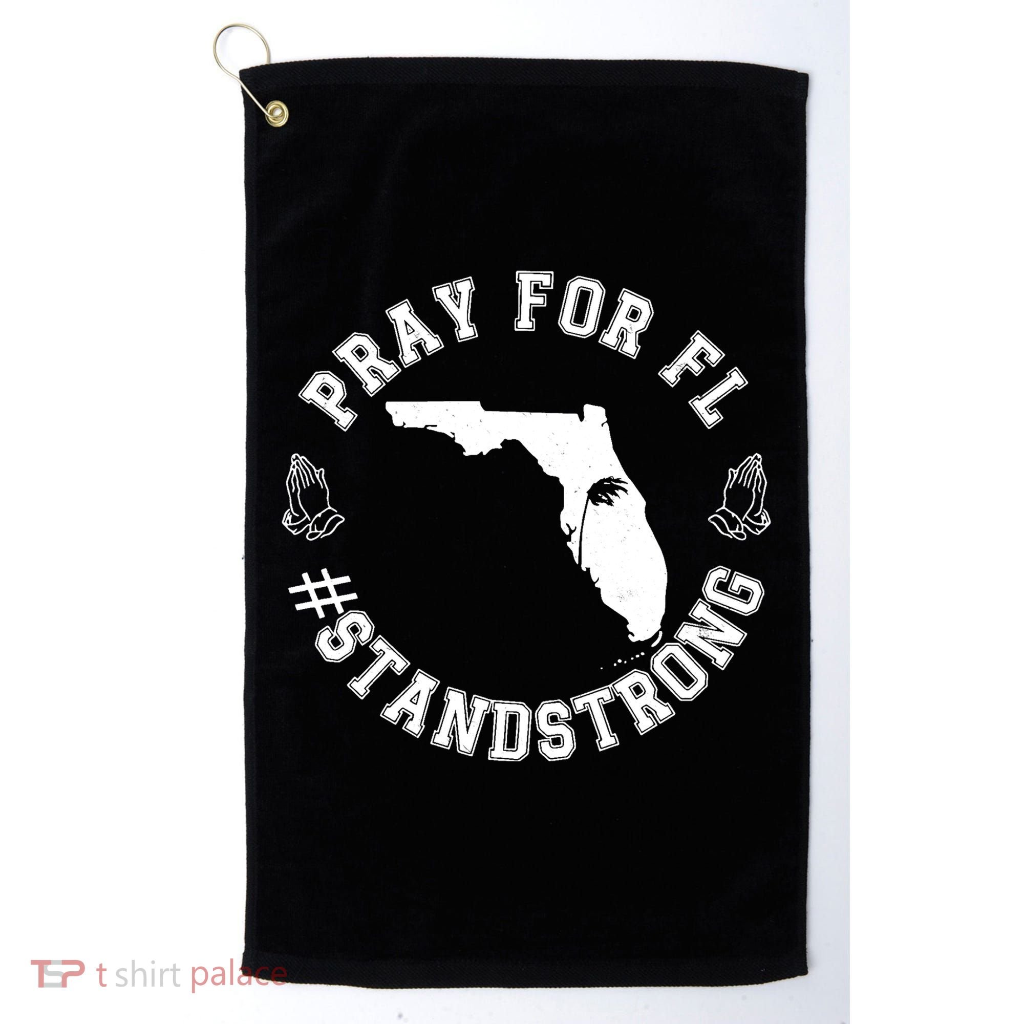 Pray For Florida Stand Strong Hurricane Golf Towel