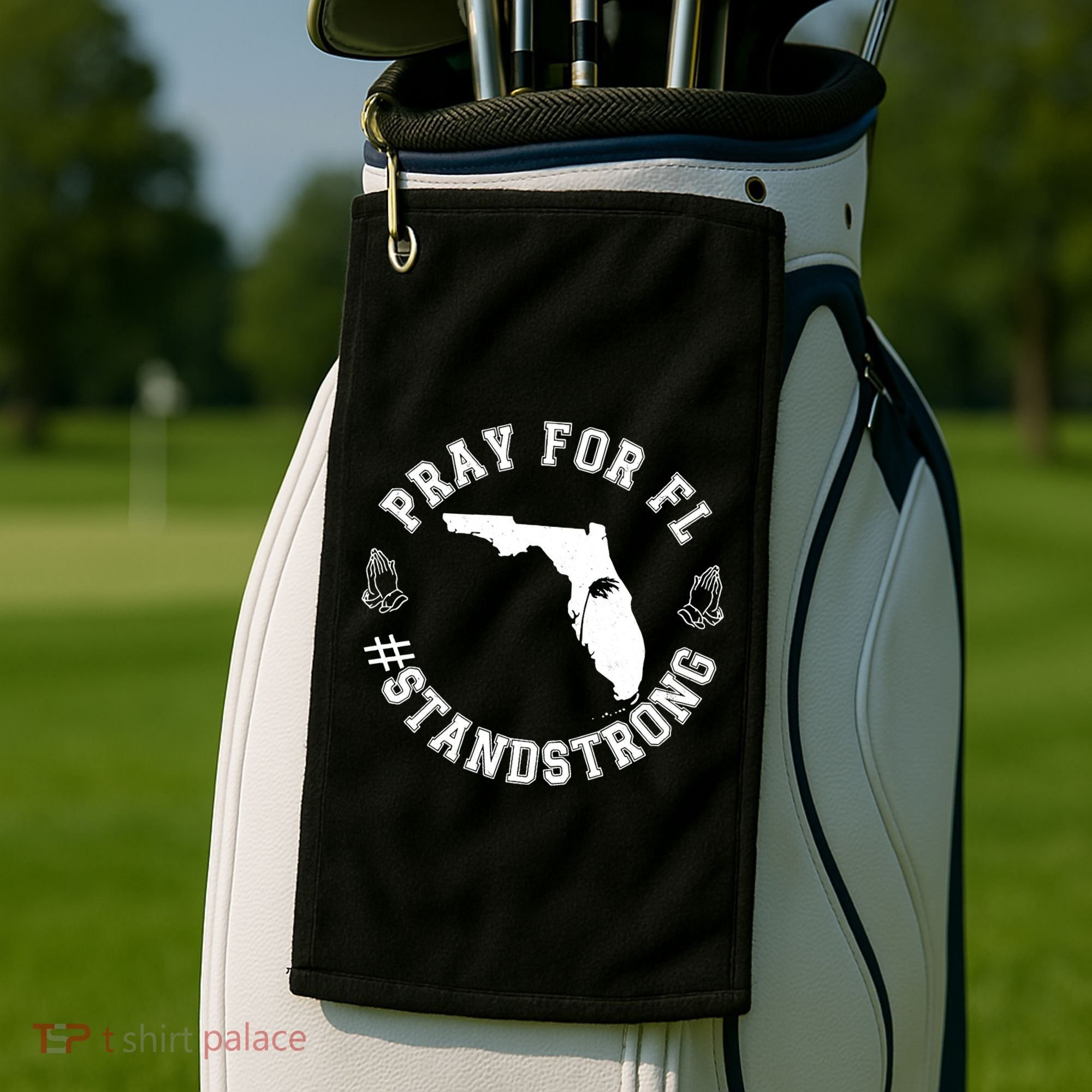 Pray For Florida Stand Strong Hurricane Golf Towel