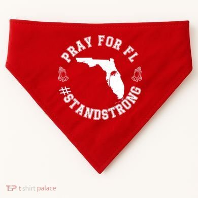 Pray For Florida Stand Strong Hurricane USA-Made Doggie Bandana