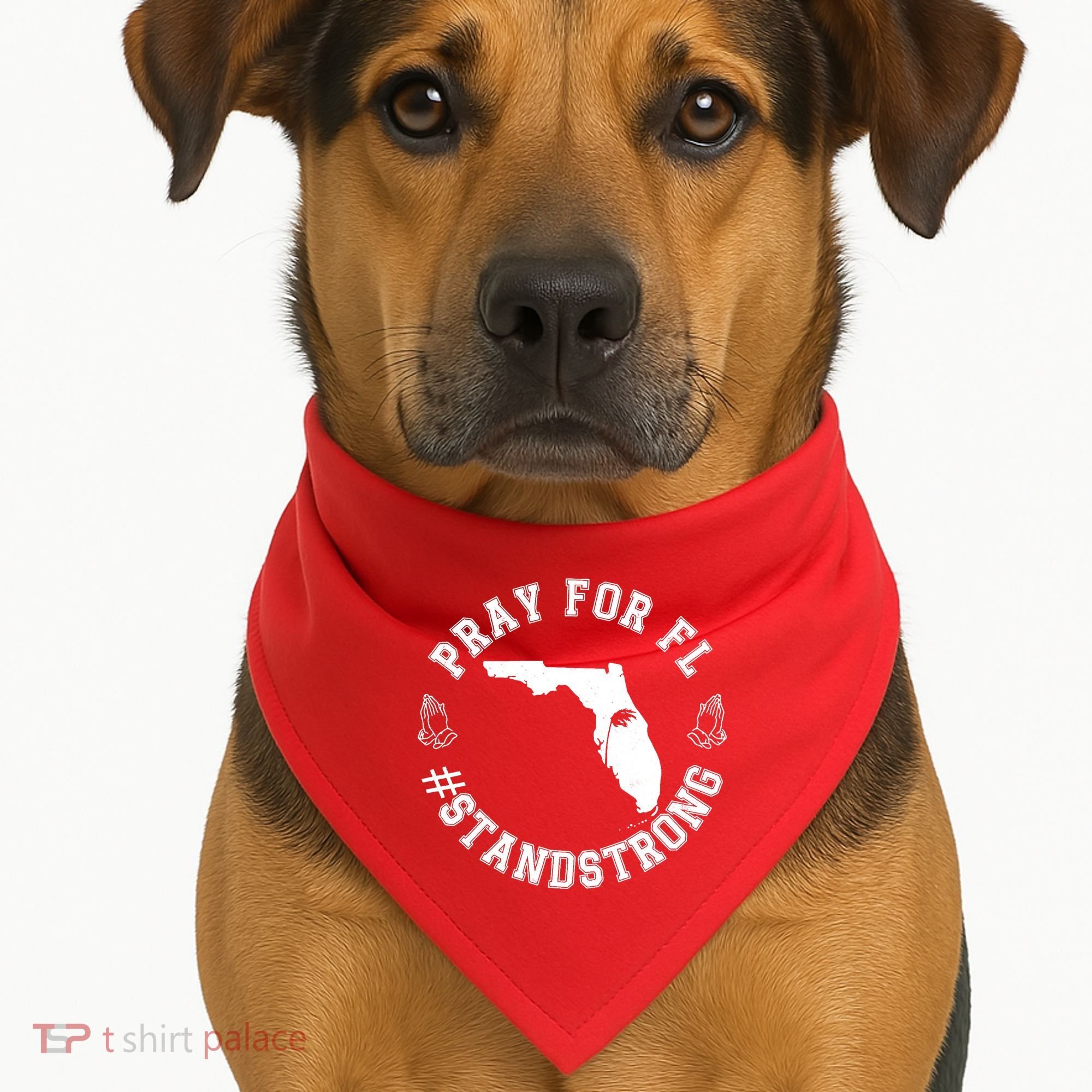 Pray For Florida Stand Strong Hurricane USA-Made Doggie Bandana