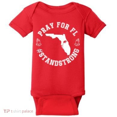 Pray For Florida Stand Strong Hurricane Baby Bodysuit