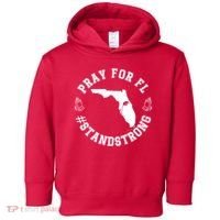 Pray For Florida Stand Strong Hurricane Toddler Hoodie thumb 0