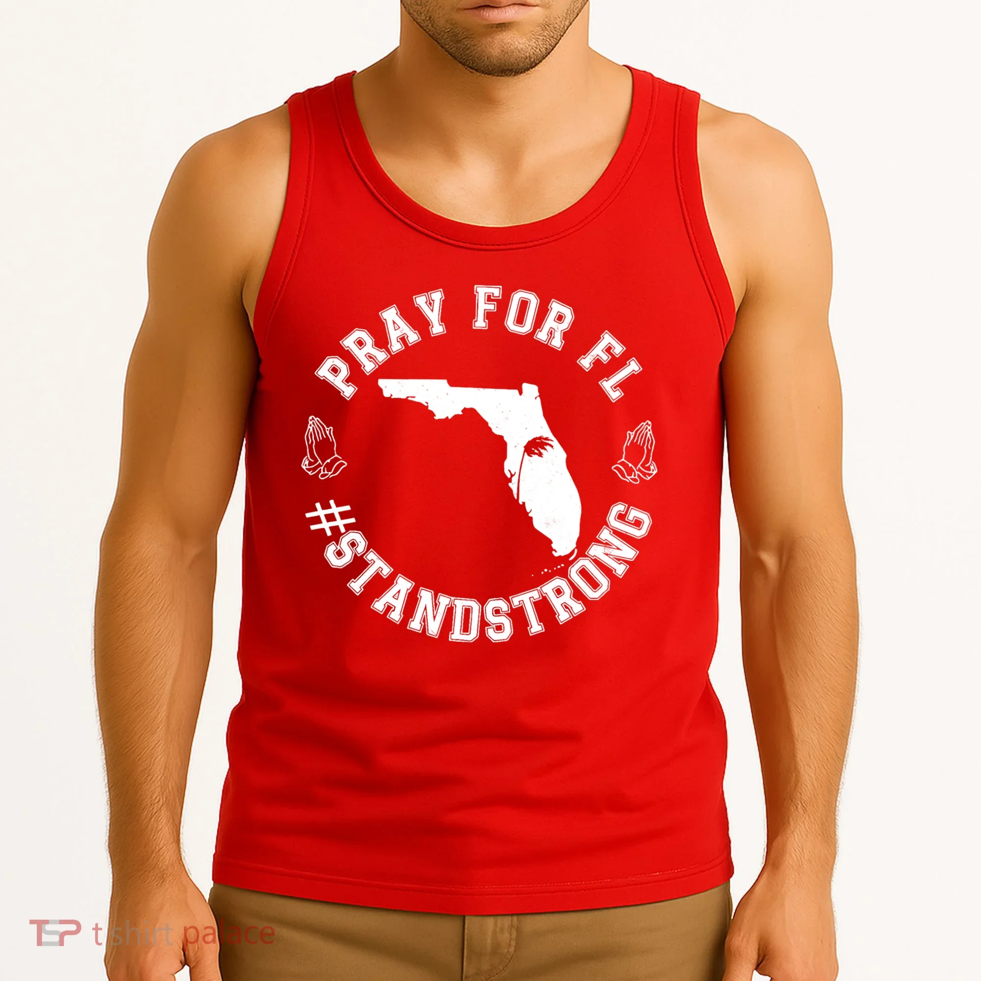 Pray For Florida Stand Strong Hurricane Tank Top