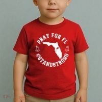 Pray For Florida Stand Strong Hurricane Toddler T-Shirt thumb 2