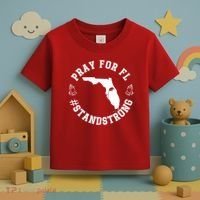 Pray For Florida Stand Strong Hurricane Toddler T-Shirt thumb 3