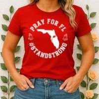 Pray For Florida Stand Strong Hurricane Women's T-Shirt thumb 2