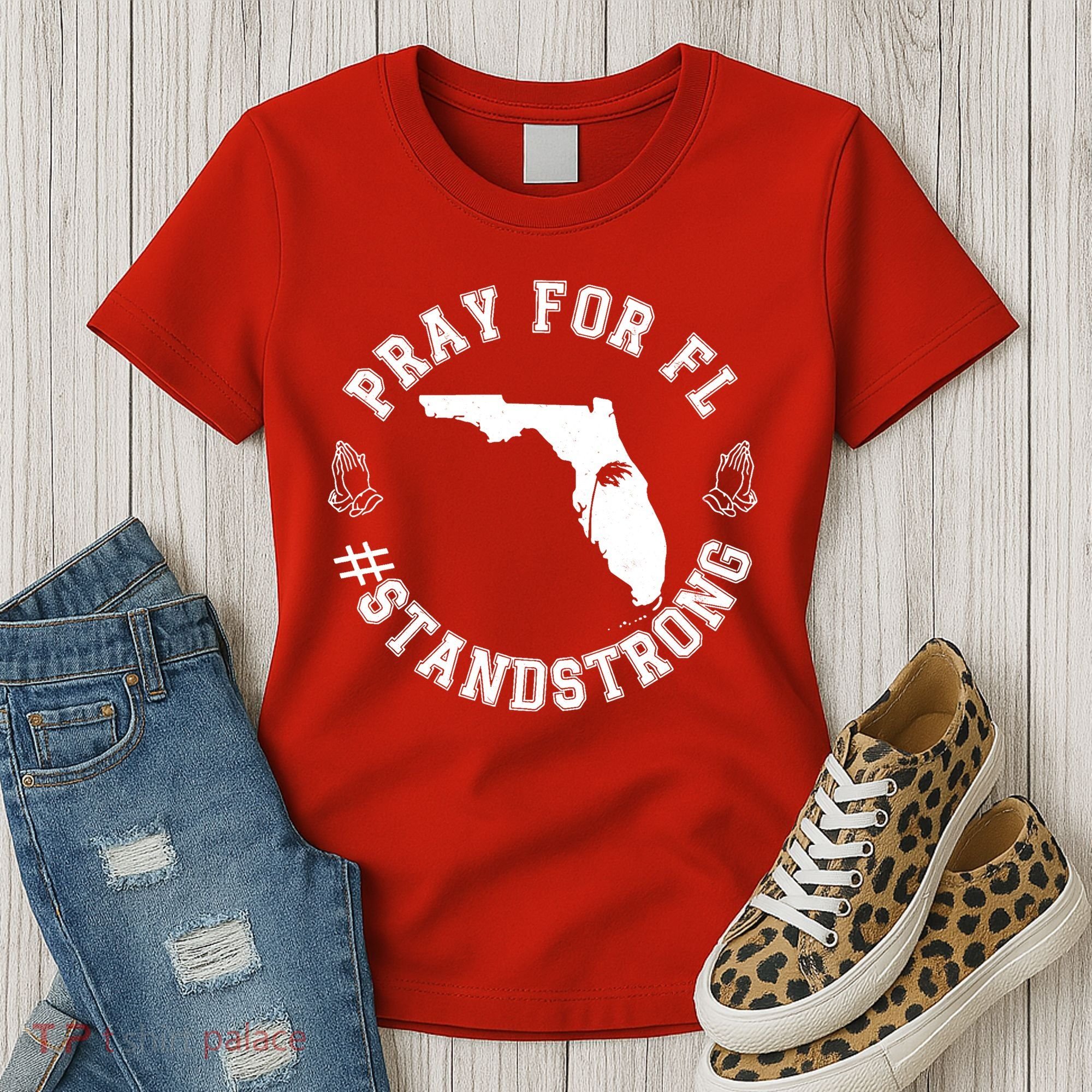 Pray For Florida Stand Strong Hurricane Women's T-Shirt