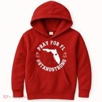 Pray For Florida Stand Strong Hurricane Kids Hoodie thumb 0