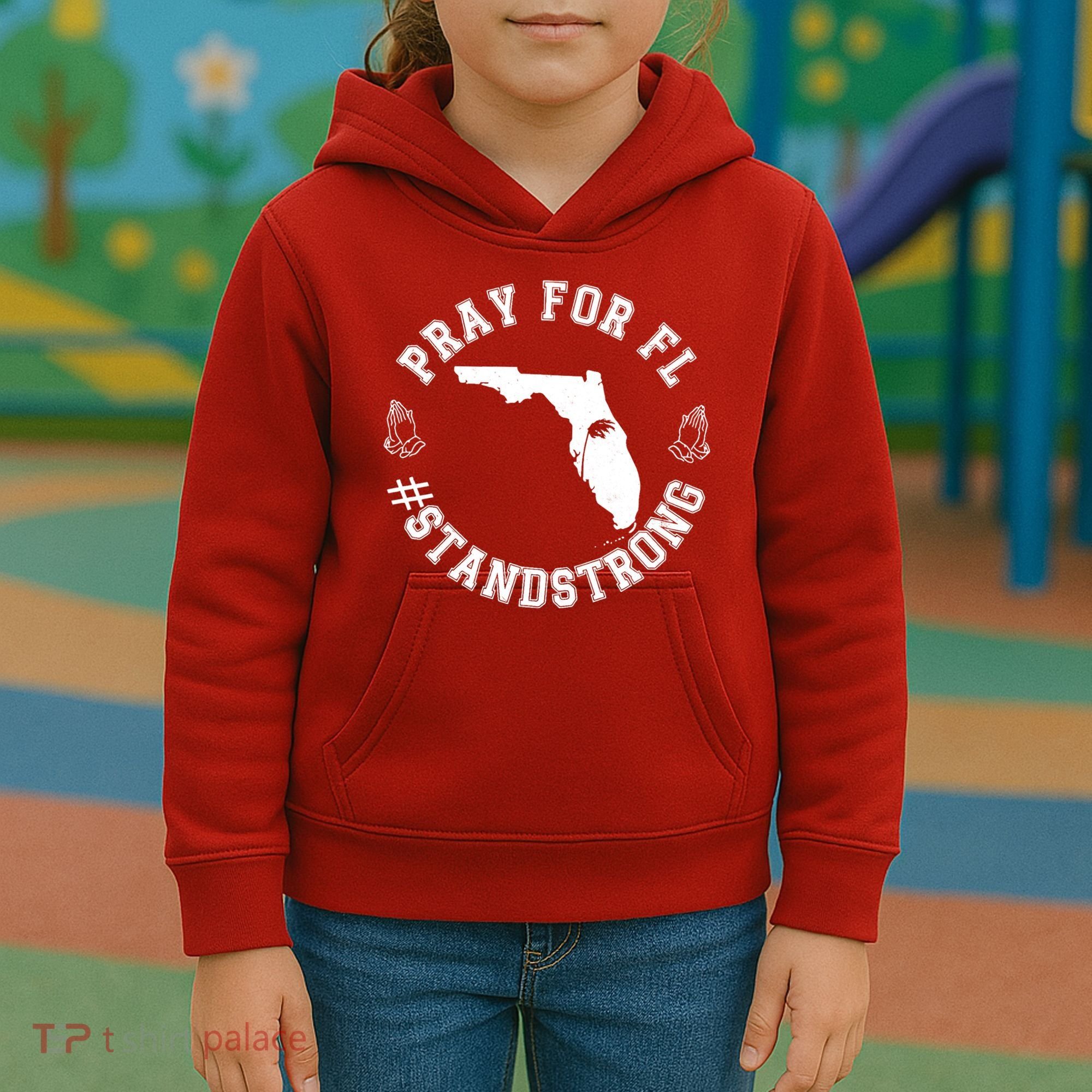 Pray For Florida Stand Strong Hurricane Kids Hoodie