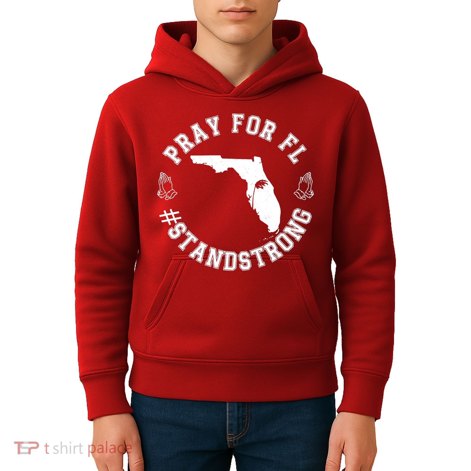 Pray For Florida Stand Strong Hurricane Kids Hoodie