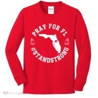 Pray For Florida Stand Strong Hurricane Kids Long Sleeve Shirt thumb 0