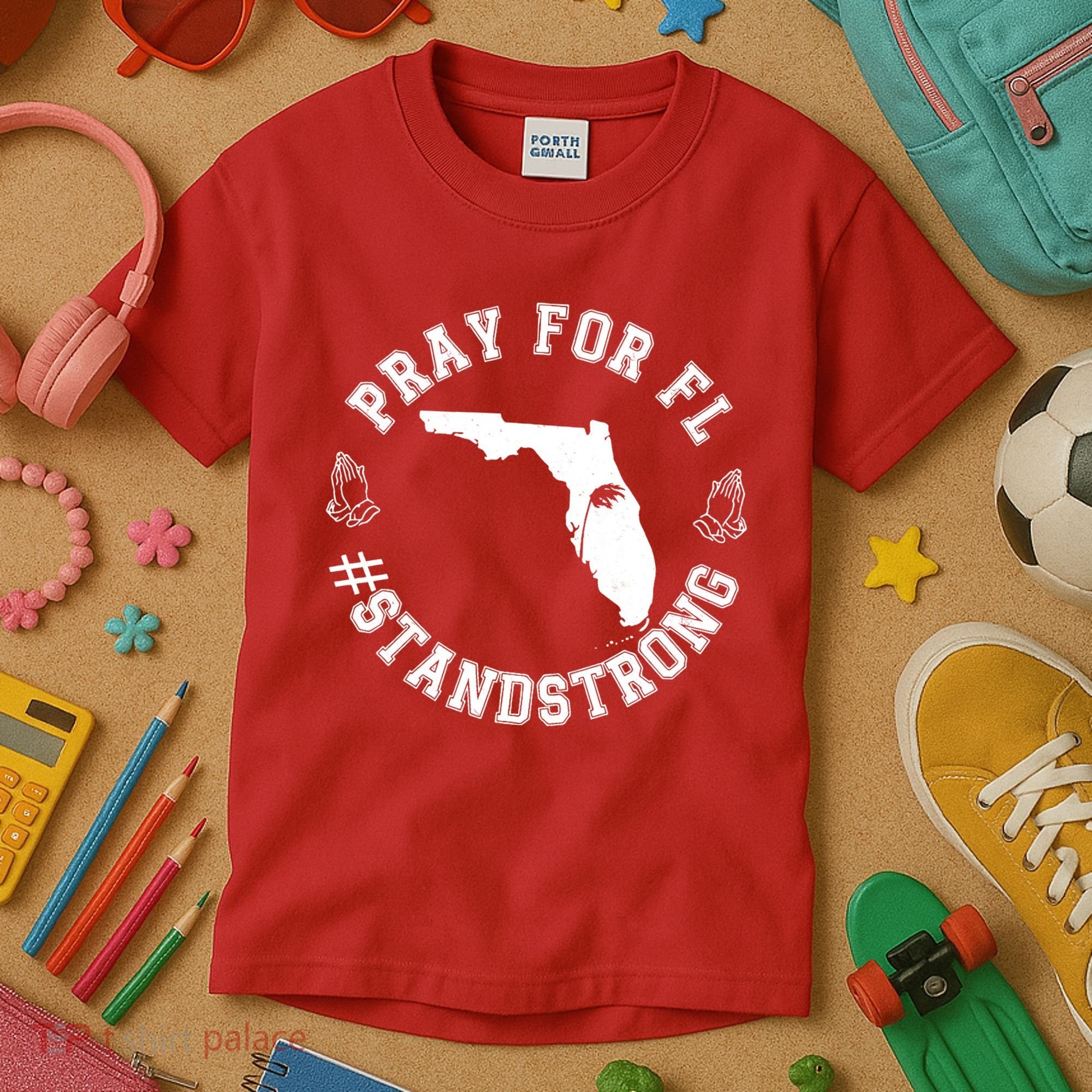 Pray For Florida Stand Strong Hurricane Kids T-Shirt