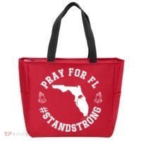 Pray For Florida Stand Strong Hurricane Tote Bag thumb 0