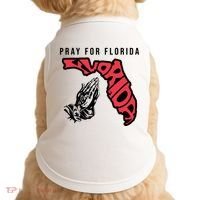 Pray For Florida Hurricane Milton Awareness Doggie Tank thumb 0