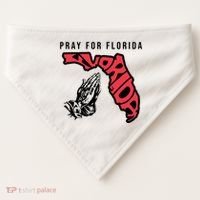Pray For Florida Hurricane Milton Awareness USA-Made Doggie Bandana thumb 0