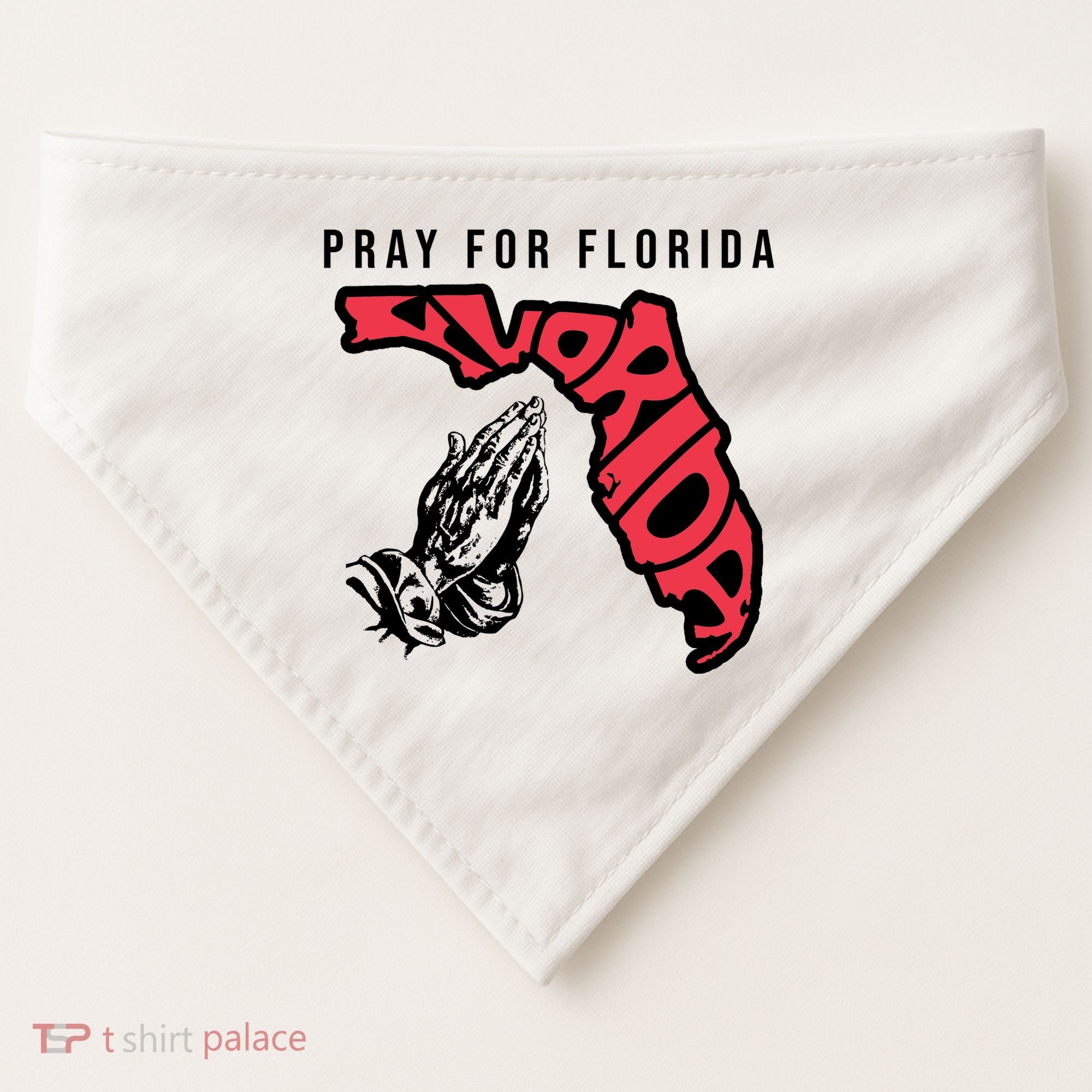 Pray For Florida Hurricane Milton Awareness USA-Made Doggie Bandana