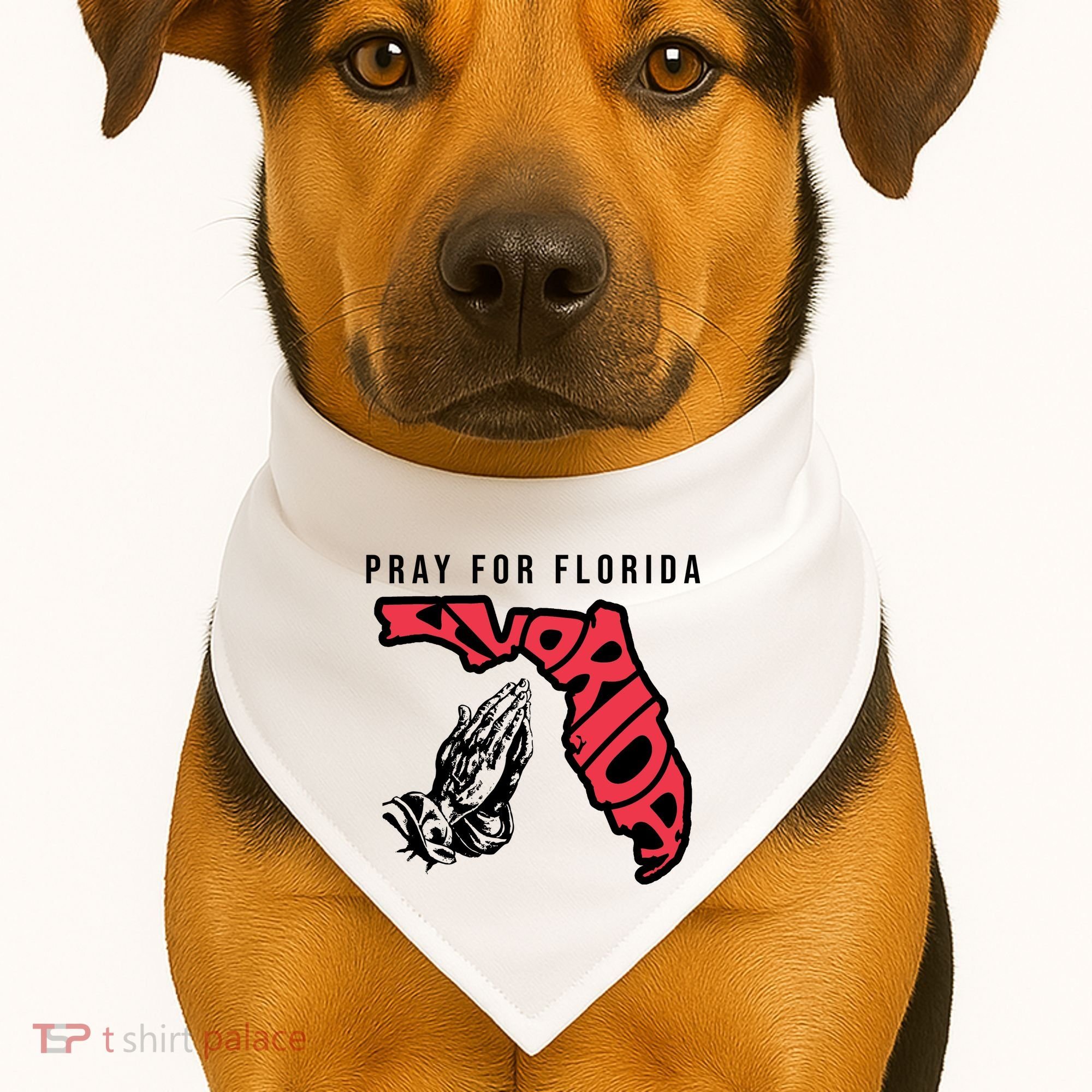Pray For Florida Hurricane Milton Awareness USA-Made Doggie Bandana