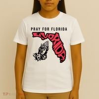 Pray For Florida Hurricane Milton Awareness T-Shirt thumb 4