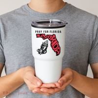 Pray For Florida Hurricane Milton Awareness Tumbler thumb 2